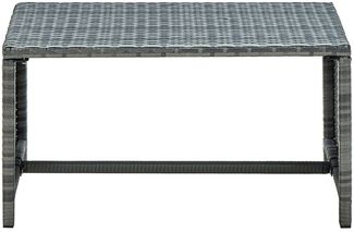 vidaXL Couchtisch Anthrazit 70x40x38 cm Poly Rattan 46394