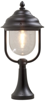 LED Sockelleuchte Laterne außen im Landhausstil, schwarz, Höhe 54cm