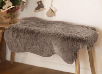 "Taupe" 90x60 cm, grau-braun, Dekofell, Teppich, Stuhlauflage