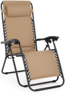 Loungesessel Wayne aus Metall, Beige