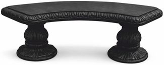 Casa Padrino Jugendstil Gartenbank Schwarz 156 cm - Barock & Jugendstil Garten Möbel