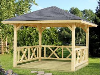 Palmako Holz-Pavillon Betty 300x300 cm ohne Fußboden Holzpavillon 4743142052556