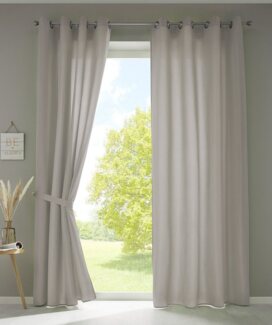 Gardinenbox Vorhang (2 St), Ösen, blickdicht, Vorhänge »Berlin« Blickdicht Microsatin Lichtdurchlässig 20405N2