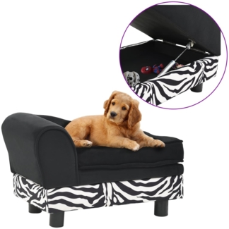 vidaXL Hundesofa Schwarz 57x34x36 cm Plüsch 170939