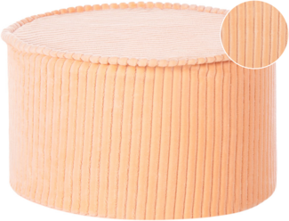 Pouf Samtstoff pfirsichrosa 40 x 25 cm ZIKRIA