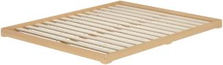 Niederflurbett Bodenbett Studentenbett Teenagerbett 160x200 Buche Massivholz V-60.66-16Rollrost inkl.