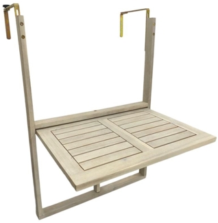 Balkonhängetisch Balkontisch Hängetisch Klapptisch Balkon Tisch Weiß Klappbar