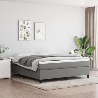 vidaXL Boxspringbett mit Matratze Dunkelgrau 180x200 cm Stoff, Härtegrad: H2 [3144440]