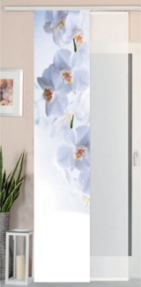 Gardinenbox Schiebegardine, Klettband, blickdicht, Polyester, Wildseide Optik Voile Paneel Paneelwagen 80400