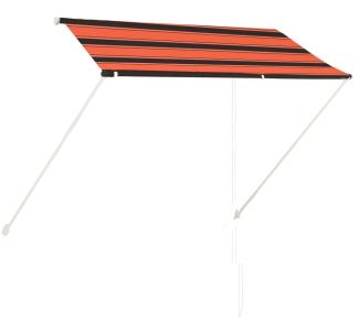 vidaXL Einziehbare Markise 250×150 cm Orange und Braun 145896