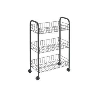 METALTEX 344403000 Lugano Lava Allzweckwagen 3 Etg. 41 x 23 x 63 cm TouchTherm, matt schwarz