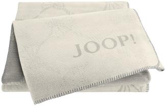 Wohndecke J!CORNFLOWER DOUBLE, 150 x 200 cm, Beige, JOOP!, Mischgewebe, Made in Germany, mit geketteltem Zierstich