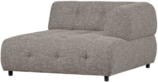 Modulsofa Louis Chaiselongue aus grobmaschigen Stoff Rechts, Braun