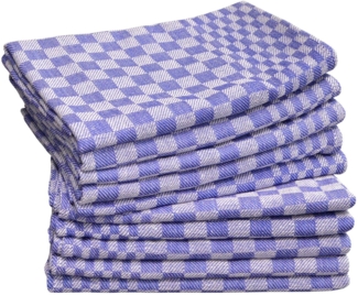 Dyckhoff Geschirrtuch Halbleinen Grubentuch, kariert, 55% Baumwolle, 45% Leinen, 10 Stück, (Set, 10-tlg), Geschirrtücher, extra groß, je 50 x 100 cm