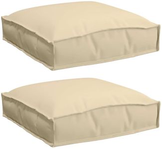 vidaXL Kissen 2 pcs Beige 40 x 40 x 8 cm Oxford-Stoff 42001581