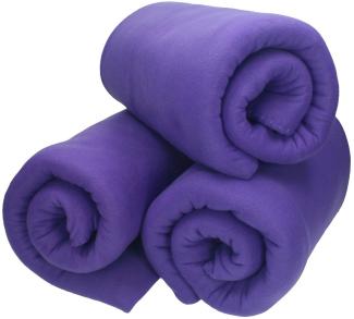 Wohndecke 3 Stück Fleecedecke Kuscheldecke Sofadecke Größe 130x170 cm, Betz, Qualität 180 g/m²