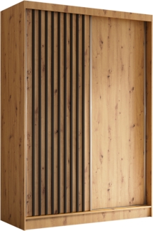 AX LIVING Cabinio Kleiderschrank 150 Breite Artisan Eiche mit Schwarz