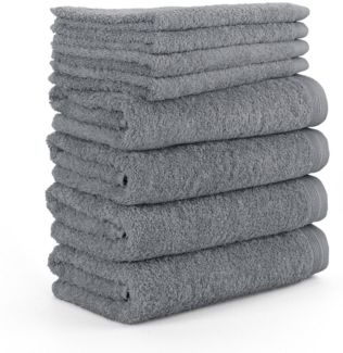 Möve Handtuch Set Superwuschel 100% Premium Cotton Baumwolle, Walkfrottier (8-St), Made in Germany, Handtuch Set mit Bordüre, einfarbig, weich