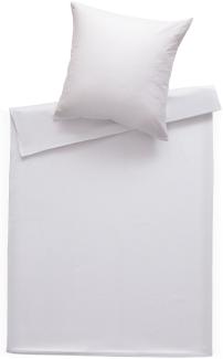 Bettwaesche-mit-Stil Mako Satin Damast Bettwäsche Stripes 2mm weiß Garnitur 200x200cm