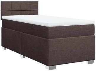 vidaXL Boxspringbett mit Matratze Dunkelbraun 80x200 cm Stoff 3285718