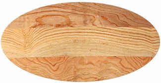 vidaXL Tischplatte Hellbraun 100x50x2 cm Massivholz Eiche Oval 4009046