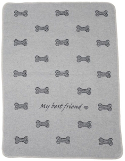 DAVID FUSSENEGGER Tierdecke Hundedecke 'my best friend/Knochen allover'