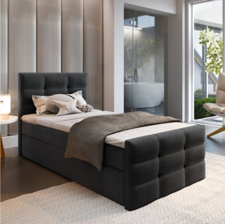 Masseno Boxbett AMON 100x200 cm mit Bonell Matratze und Topper