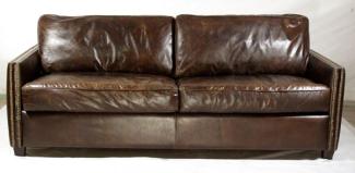 Clubsofa Rust 3-Sitzer Leder Vintage-Cigar