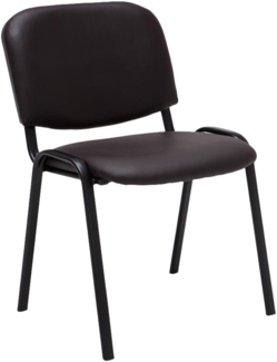 Besucherstuhl ZAGREB - Kunstleder Braun 53x53x83 cm | Besucherstühle Konferenzstuhl Wartezimmerstuhl Bürostühle Bürostuhl Konferenzraum Wartezimmer