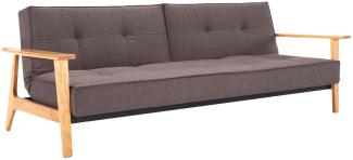 Splitback Frej - Schlafsofa - Flashtex Dark Grey (216)
