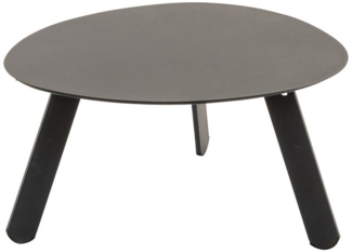 habeig Gartentisch Ovaler Beistelltisch aus Stahl, 74 x 60 x 36 cm, Belastbar bis 25kg, aus Metall