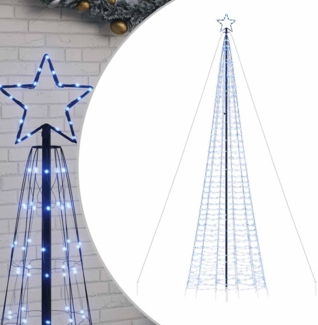 vidaXL LED Weihnachtsbaum mit Erdspießen 1534 LEDs Blau 500 cm 4016406