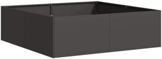 vidaXL Pflanzkübel Schwarz 100 x 100 x 30 cm Stahl 860808