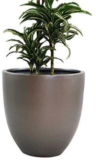 Pflanzkübel Blumenkübel Blumentopf Fiberglas rund konisch anthrazit metallic D60xH60cm