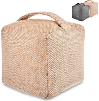 Praknu Bodentürstopper Türstopper sack Beige (1 St), mit Tragegriff - Für Haus & Büro - mit rutschfesten Pads