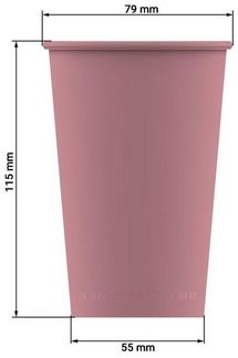 elasto Becher ToGo 300 ml Mehrwegbecher 100% recyclebar Trinkbecher BPA-frei, Made in Germany, Heißgetränke, mit Deckelverschluss, Spülmaschinenfest