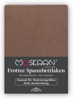 Müskaan Spannbettlaken Spannbetttuch Bettlaken Winter Weich Warm Leintuch 80% Baumwolle, Frottee, Gummizug: Rundumgummizug, Matratzen Bezug bis 22cm Matratzenhöhe Kuschelig Flauschig