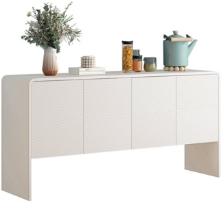 Odikalo Sideboard Minimalistischer Stil Sideboard mit 4 Türen und Rückstoßvorrichtung