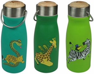 Auswahl The Zoo Edelstahl Kinder Isolierflasche Thermoskanne Thermosflasche 0,3L Zebra