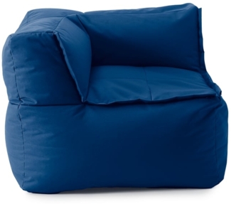 Lumaland Sitzsack-Sofa, Polyester, Eckteil, Dunkelblau, 70 x 81 x 81 cm