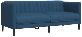 vidaXL Sofa Sofa 2-Sitzer Blau Stoff