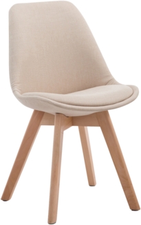 Besucherstuhl LAGOS - Stoff Creme 48 x 55 x 84 cm Hellbraun | Besucherstühle Konferenzstuhl Wartezimmerstuhl Bürostühle Bürostuhl Konferenzraum