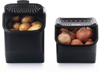 TUPPERWARE Aufbewahrungssystem Tupperware, PotatoSmart 8,3 l + OnionSmart 5,5 l, Polyprophylen (PP), (Set, 2-tlg), die perfekte Lösung für die Lagerung Ihrer Lebensmittel