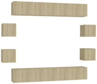 vidaXL 10-tlg. TV-Schrank-Set Sonoma-Eiche Spanplatte [3078962]