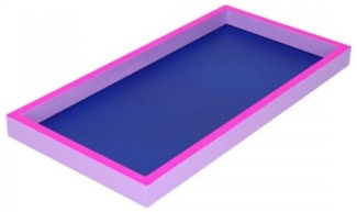 Giftcompany Tablett Tablett Neo Rechteckig Neon Dunkelblau Neon Lila (30x15 cm)