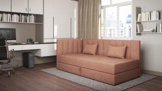 Sofa Polsterliege Kindersofa THELMA Seite Universal in Stoff Opera Velvet Lachs