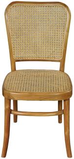 Stuhl SIT&CHAIRS Teakholz und Rattan 44 x 53 x 93 cm