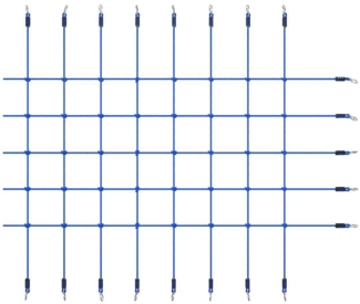 vidaXL Kletternetz 200x150 cm Blau 93175