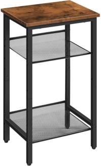 HOOBRO Beistelltisch Telefontisch Gitterablagen 38x28x74cm Industrie-Design