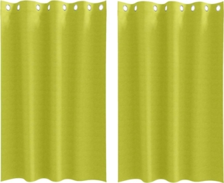 vidaXL Verdunkelungs-Vorhänge mit Ringen Grün Polyester 4107389